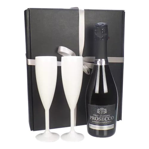 ProseccoAndWhiteFlutesGiftBox