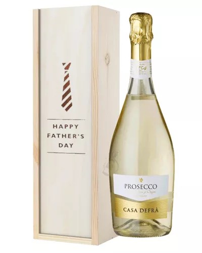 ProseccoSpumanteFathersDayGiftInWoodenBox