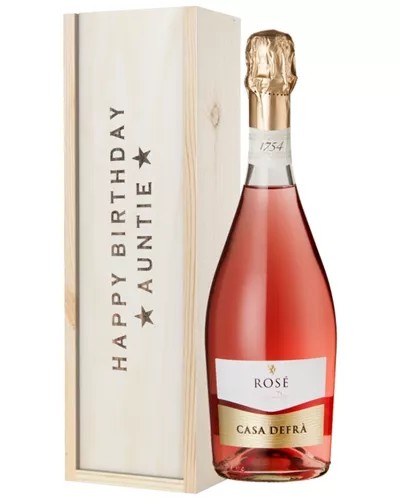 RoseSparklingWineBirthdayGiftForAuntie