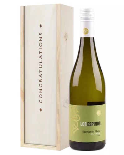 SauvignonBlancChileanWhiteWineCongratulationsGiftInWoodenBox