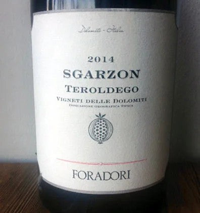 SgarzonTeroldego2020VignetidelleDolomitiIgt–Foradori