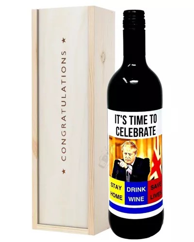 SocialDistancingCongratulationsRedWineGift