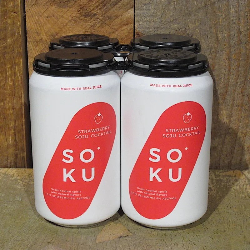 SokuStrawberrySojuSeltzer355ml(4-Pack)