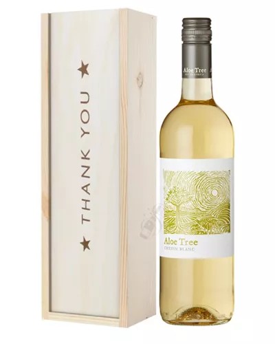 SouthAfricanCheninBlancWhiteWineThankYouGiftInWoodenBox