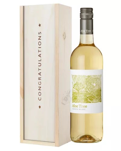 SouthAfricanCheninBlancWhiteWineCongratulationsGiftInWoodenBox