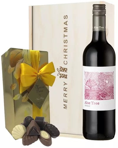SouthAfricanRedWineChristmasWineandChocolateGiftBox