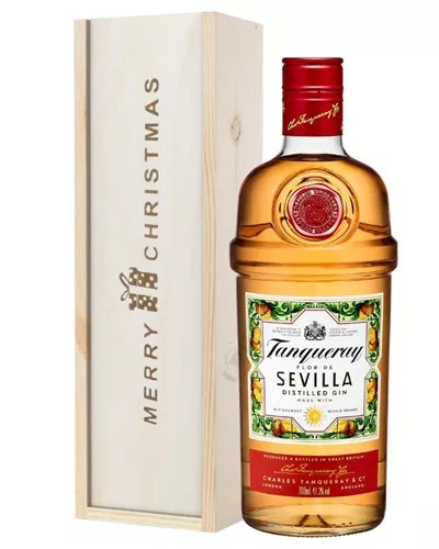 TanqueraySevillaGinChristmasGiftInWoodenBox