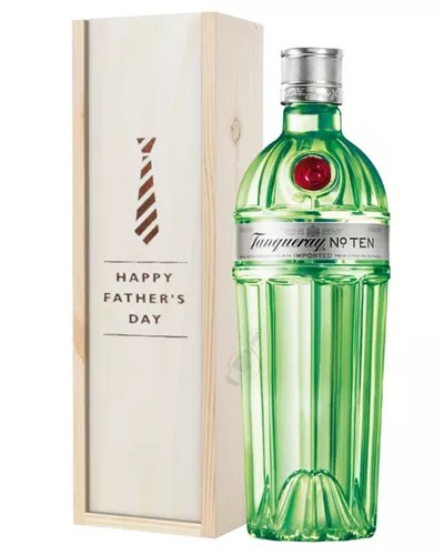 TanquerayTenGinFathersDayGiftInWoodenBox
