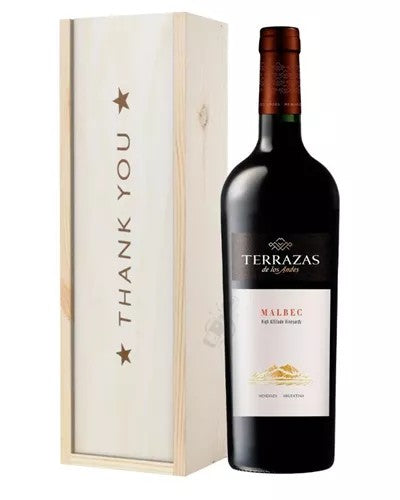 TerrazasReservaMalbecRedWineThankYouGiftInWoodenBox