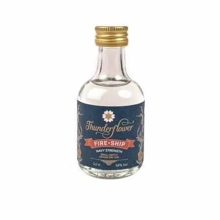 ThunderflowerFireshipNavyStrengthGinMiniature58%ABV(5cl)
