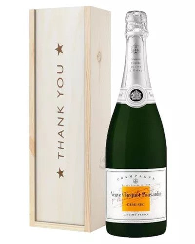 VeuveClicquotDemiSecChampagneThankYouGiftInWoodenBox