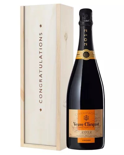 VeuveClicquotVintageChampagneCongratulationsGiftInWoodenBox