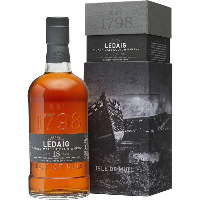 WhiskeyLedaig18YearsOldPEATEDSingleMalt(70CL,46.3%Vol.)