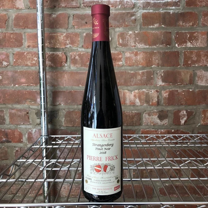 2018PierreFrickPinotNoirStrangenbergZeroSulfites,Alsace,France
