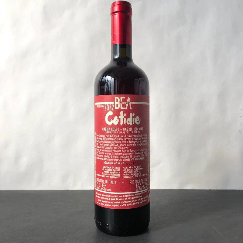 2022PaoloBea,UmbriaRosso‘Cotidie’,Italy