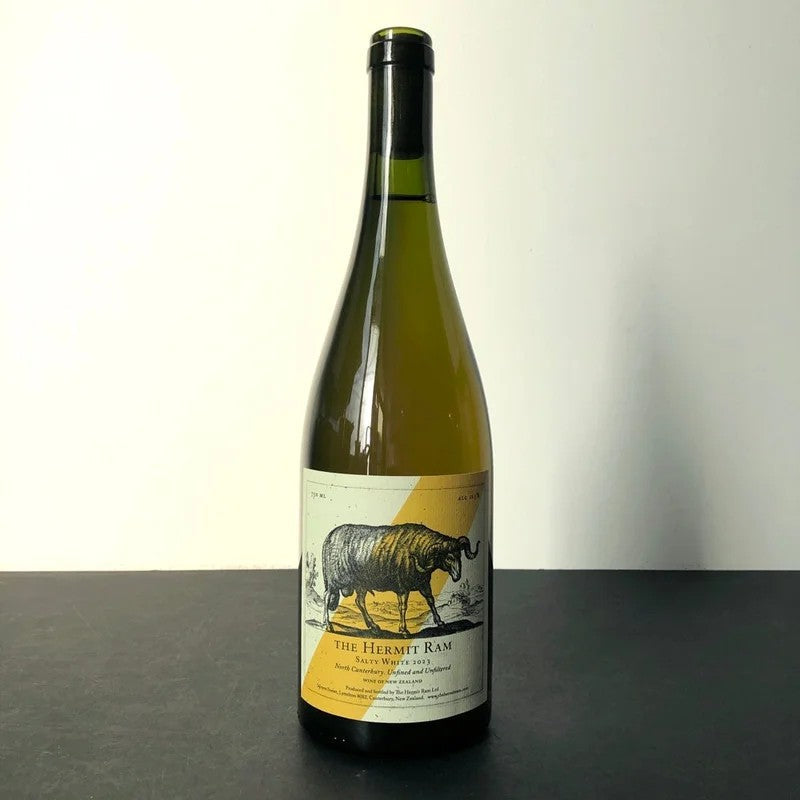 2023TheHermitRam‘SaltyWhite’SauvBlanc/Chard,NorthCanterbury,NewZealand