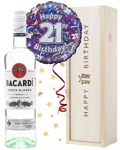 21stBirthdayBacardiRumandBalloonGift