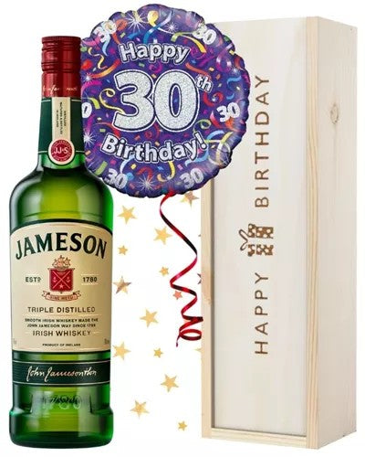 30thBirthdayIrishWhiskeyandBalloonGift