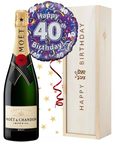 40thBirthdayChampagneandBalloonGift