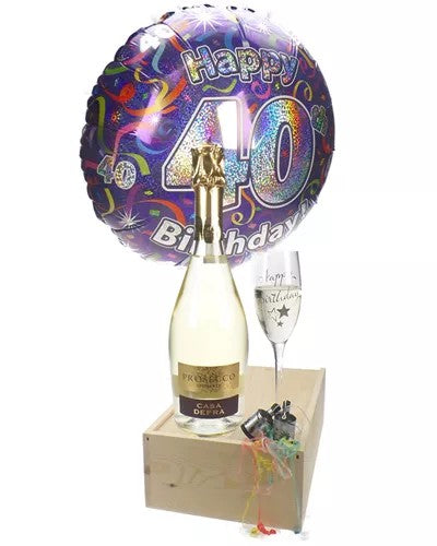 40thBirthdayProseccoAndFluteGift