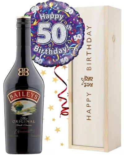 50thBirthdayBaileysandBalloonGift