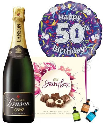 50thBirthdayChampagneAndChocolatesGift