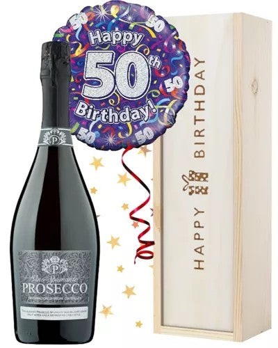 50thBirthdayProseccoandBalloonGift