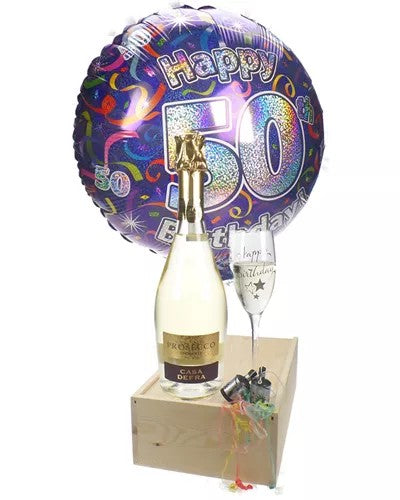 50thBirthdayProseccoAndFluteGift