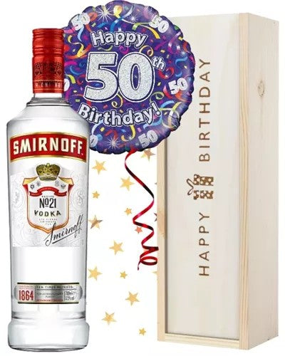 50thBirthdayVodkaandBalloonGift
