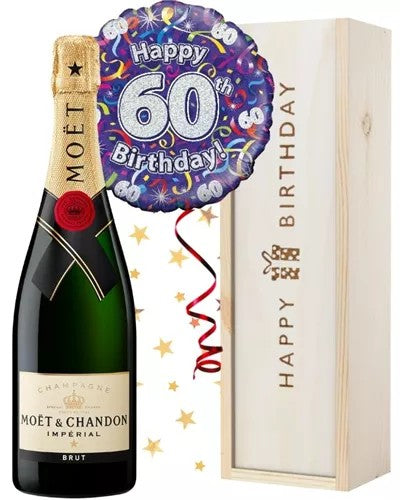 60thBirthdayChampagneandBalloonGift
