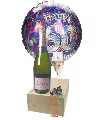 60THBIRTHDAYROSECHAMPAGNEFLUTEGIFT