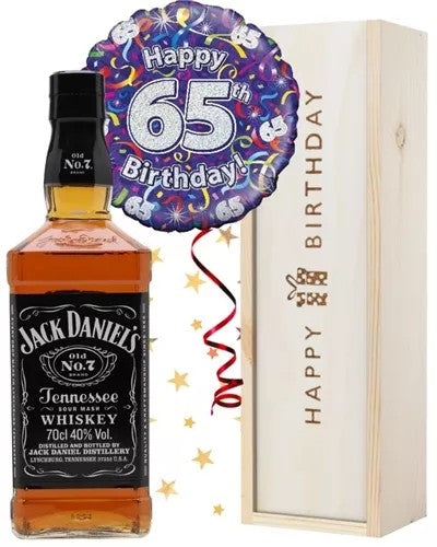 65thBirthdayJackDanielsWhiskeyandBalloonGift