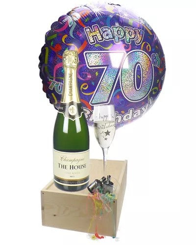 70thBirthdayChampagneFluteGift
