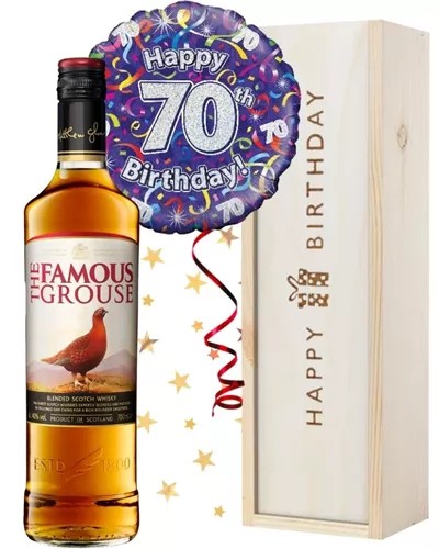 70thBirthdayScotchWhiskyandBalloonGift