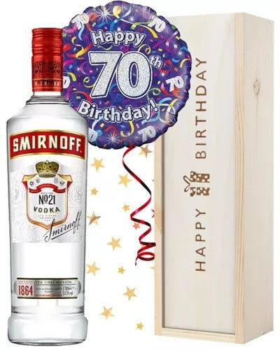 70thBirthdayVodkaandBalloonGift