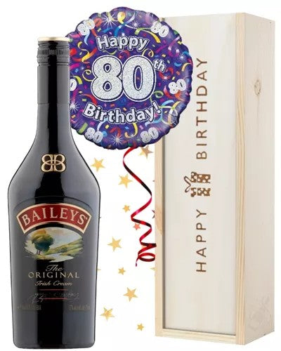 80thBirthdayBaileysandBalloonGift