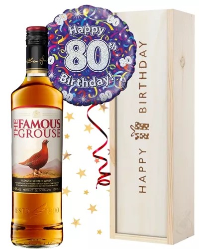 80thBirthdayScotchWhiskyandBalloonGift