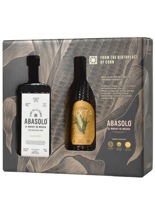 AbasoloMexicanCornWhiskeyGiftSetw/NixtaCornLiqueur70+35cl.38,67%