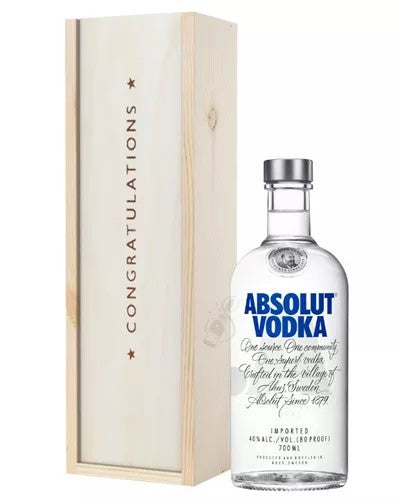 AbsolutVodkaCongratulationsGiftInWoodenBox