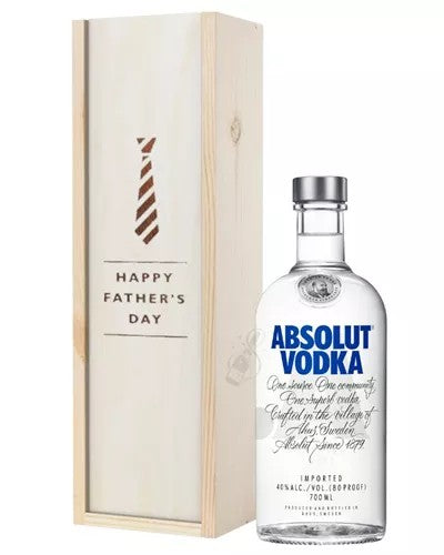 AbsolutVodkaFathersDayGiftInWoodenBox
