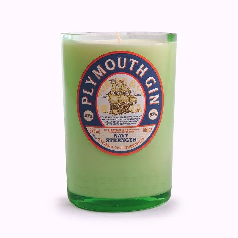 AdhockHomewarePlymouthNavyGinBottleCandle