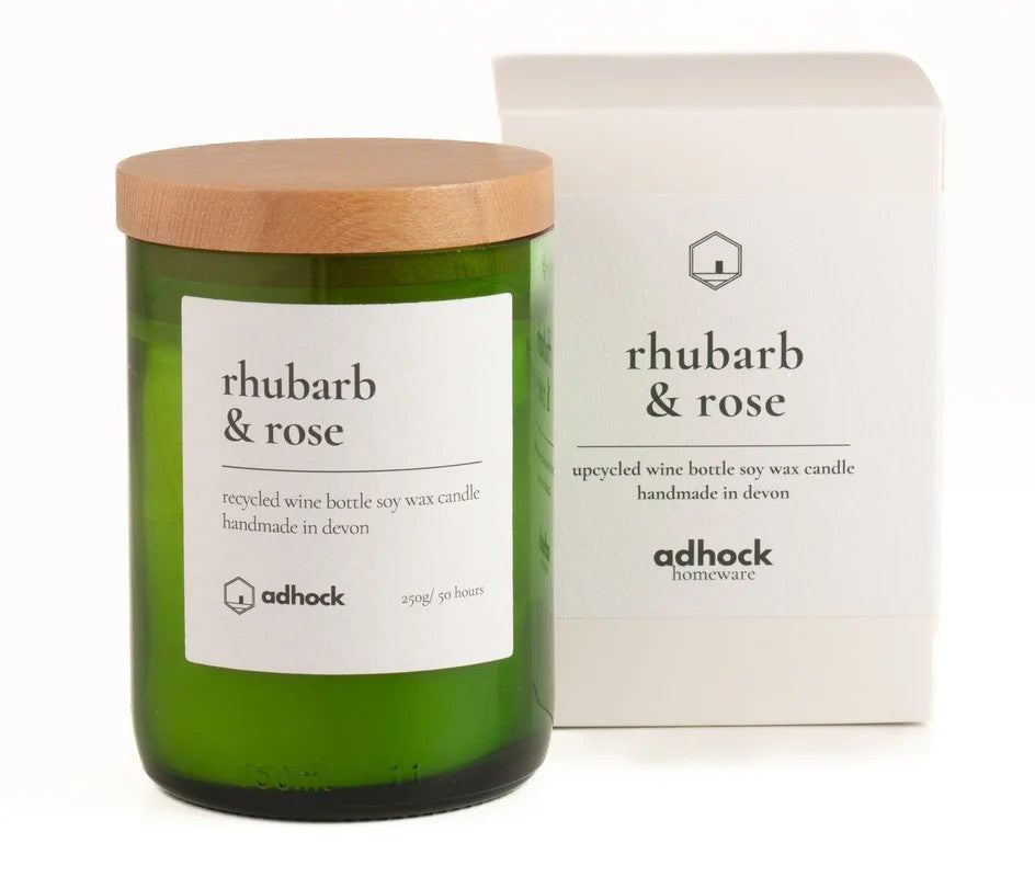 AdhockHomewareRhubarb&RoseWineBottleCandle