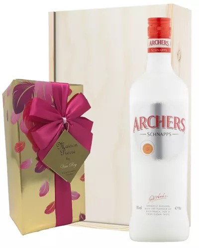 ArchersPeachSchnappsAndChocolatesGiftSet