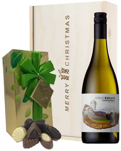 AustralianChardonnayWhiteWineChristmasWineandChocolateGiftBox