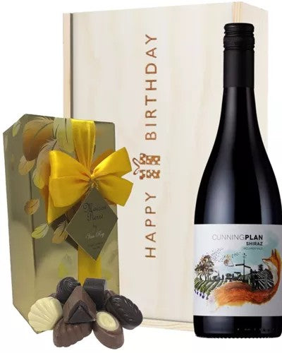 AustralianShirazRedWineandChocolateBirthdayGiftBox