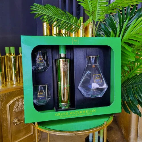 AuVodkaGreenWatermelonDiamondCutGiftSet(70cl)