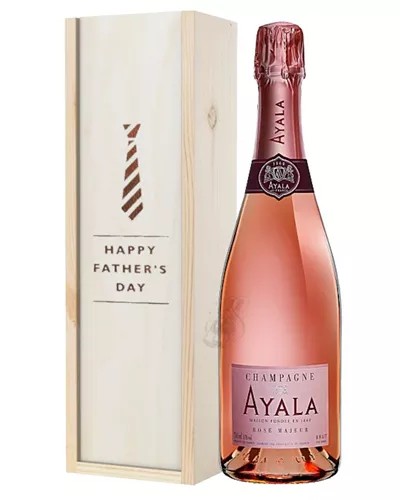 AyalaRoseChampagneFathersDayGiftInWoodenBox
