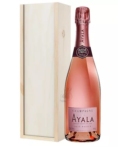 AyalaRoseChampagneGiftinWoodenBox