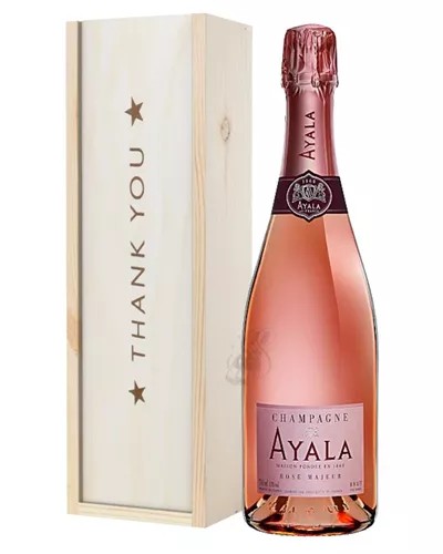 AyalaRoseChampagneThankYouGiftInWoodenBox