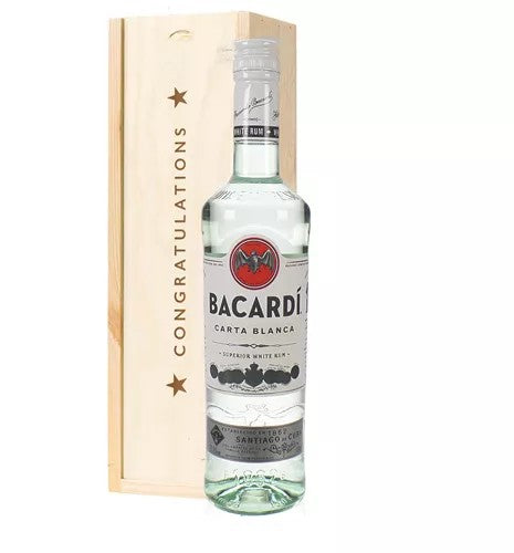 BacardiRumCongratulationsGiftInWoodenBox